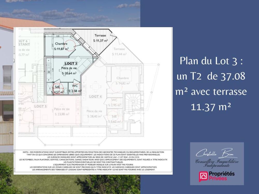 Appartement Jard-sur-mer 2 pièces 37.08 m2 - à 300m de l'Océan, Piscine & Tennis