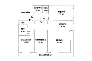  Appartement � vendre 4 pi�ces 90 m�