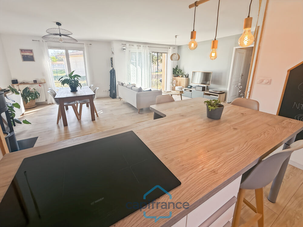 Dpt Landes (40), à vendre CAZERES SUR L'ADOUR Maison contemporaine T4 de 88 m² habitables en plain pied + garage de 20 m² sur 63