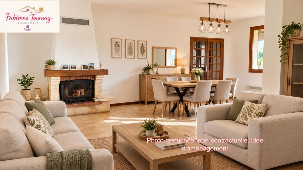 Vente Maison Villa 5 chambres, 2 salles d'eaux, grand garage, parcelle de 1600m² Bagnols sur ceze