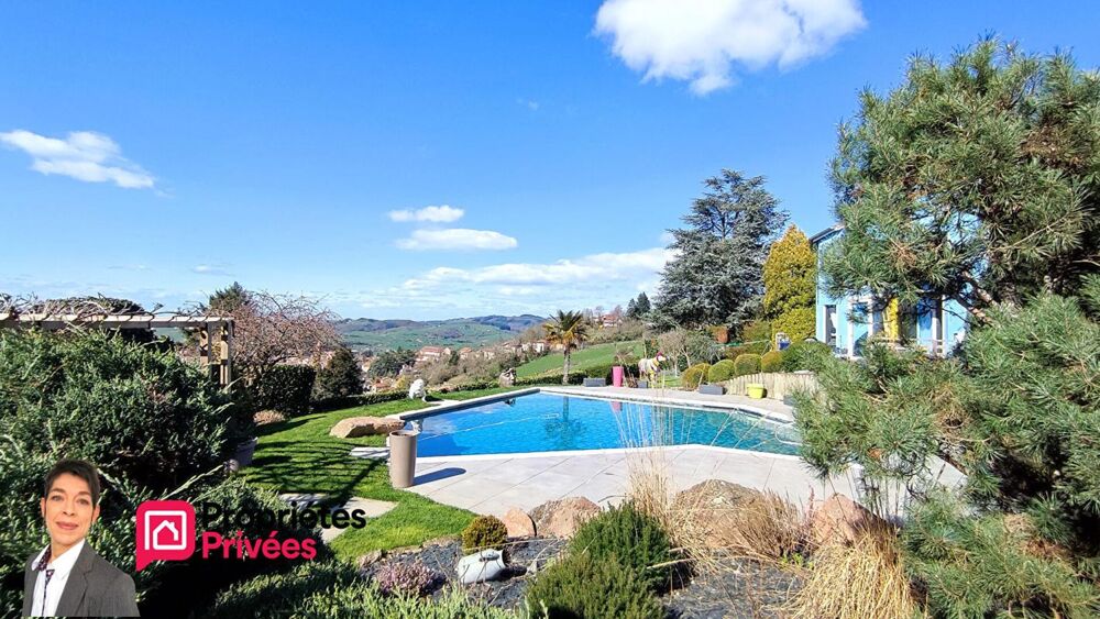 THIZY-LES-BOURGS (69240) Maison d'architecte avec vue 185 m², jardin 2000 m², piscine, garage, dépendances