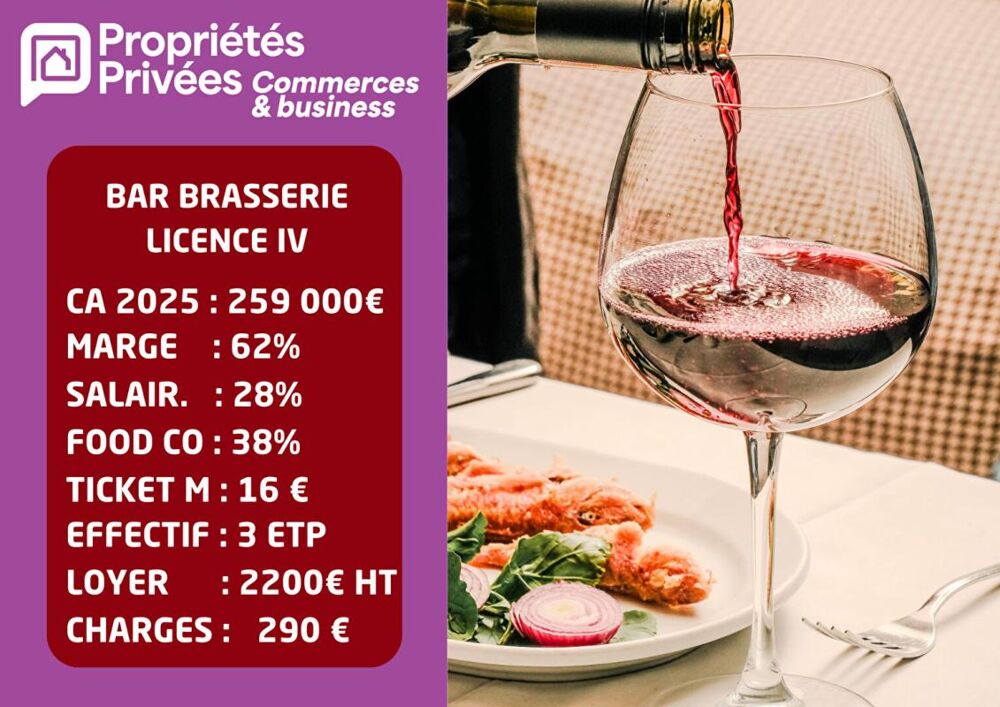  AMIENS, centre Cathédrale - Bar Brasserie Licence IV 100 couverts 