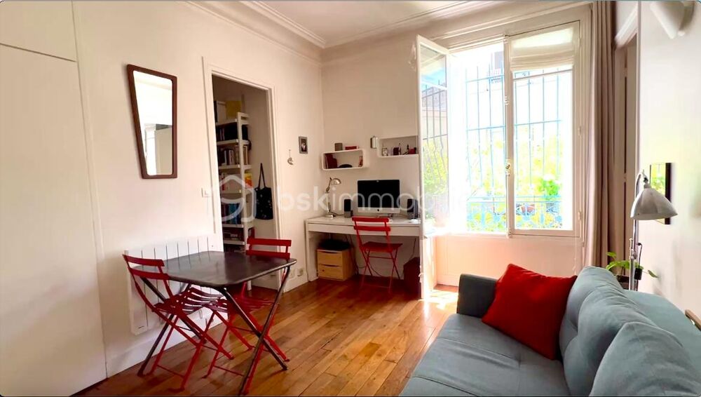 PARIS 18?  RUE CAVALLOTTI 2 pièces de 37,07 m²  Calme absolu  Charme de l'ancien  Belle hauteur sous plafond