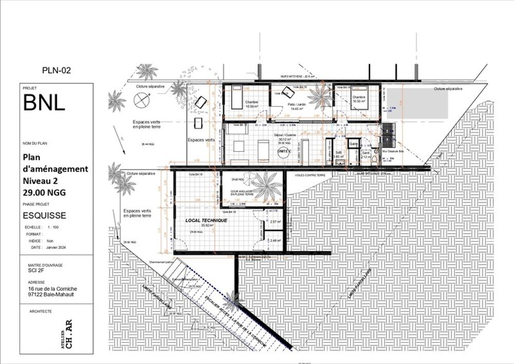 Vente Maison Dpt Guadeloupe (971),  vendre BAIE MAHAULT maison P3 de 64,42 m - Terrain de 216,00 m Baie mahault