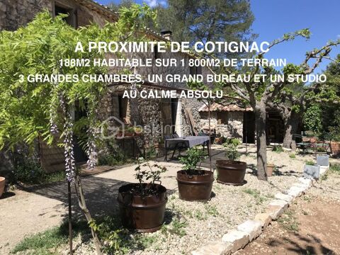Très belle Bastide Provençale à côté de COTIGNAC avec cachet et cave voutée 595000 Fox-Amphoux (83670)