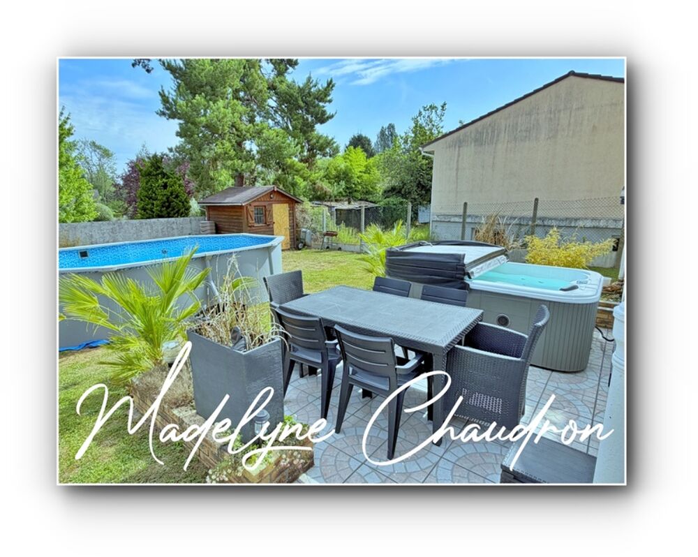 BOURAY-SUR-JUINE  Maison familiale de 120 m²  Terrain de 900 m²  Piscine  Jacuzzi  Sous-sol total  Aucun travaux