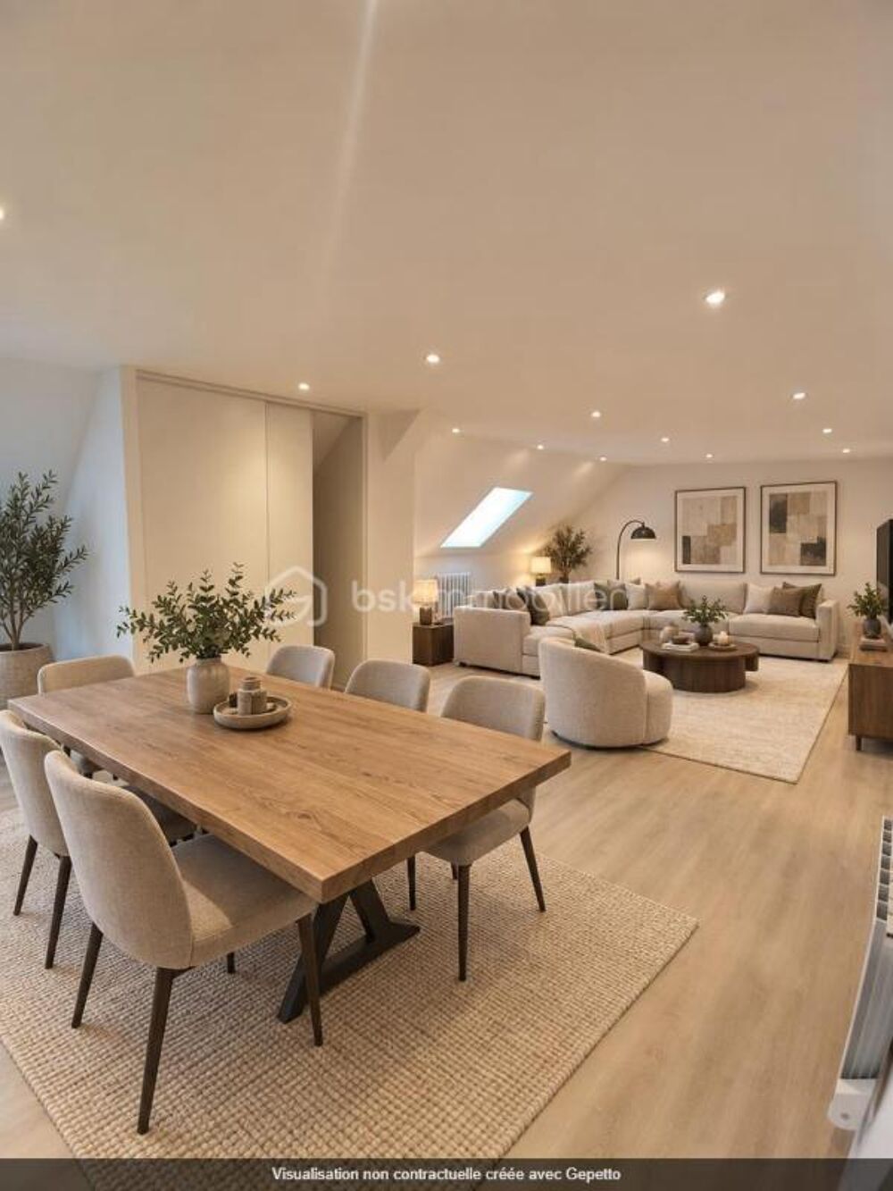 UN CADRE DE VIE PRESERVE POUR CET APPARTEMENT T5 DUPLEX EN DERN.ETAGE ET GRAND JARDIN