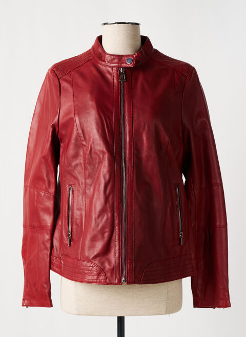 Veste en cuir femme Rose Garden rouge taille : 36 89 FR (FR)