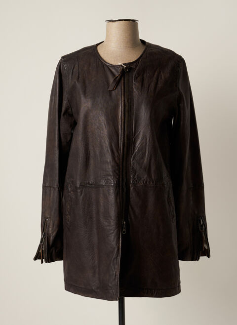 Veste en cuir femme Hartford marron taille : 36 195 FR (FR)