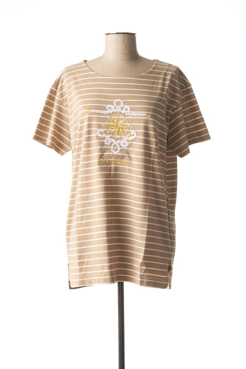 T-shirt femme Vericlau beige taille : 38 6 FR (FR)