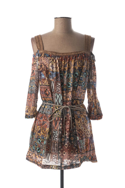 Tunique manches courtes femme Lo! Les Filles marron taille : 38 27 FR (FR)