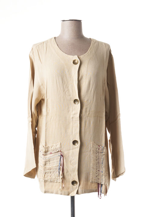 Gilet manches longues femme Heteroclite beige taille : 38 16 FR (FR)