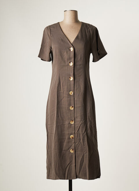 Robe mi-longue femme Vero Moda gris taille : 36 22 FR (FR)