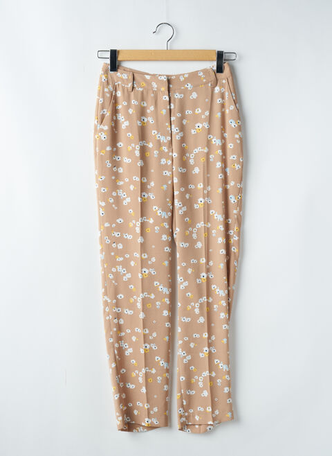 Pantalon droit femme Ichi beige taille : 34 17 FR (FR)
