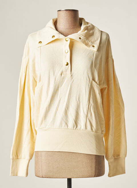 Sweat-shirt femme Pieces beige taille : 34 20 FR (FR)