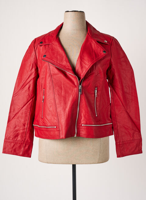 Veste simili cuir femme Escandelle rouge taille : 52 37 FR (FR)