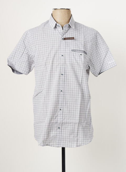 Chemise manches courtes homme Olly Gan gris taille : L 20 FR (FR)