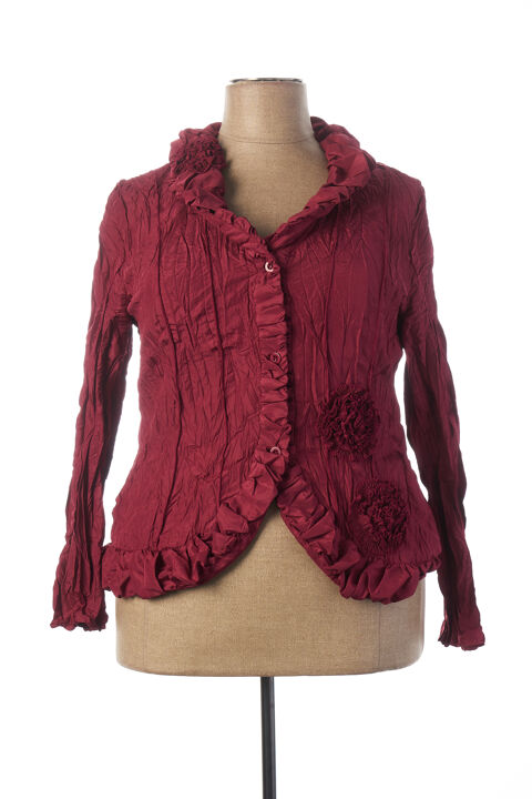 Veste chic femme L33 rouge taille : 54 4 FR (FR)