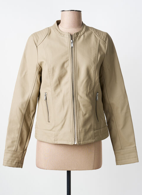 Veste simili cuir femme B.Young beige taille : 38 17 FR (FR)