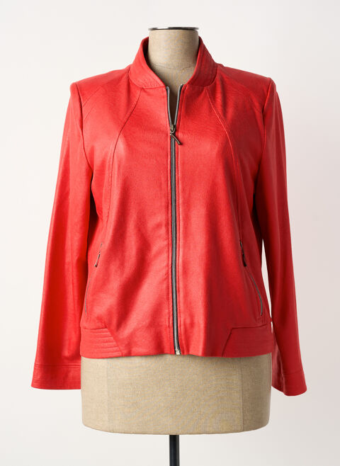 Veste simili cuir femme Jean Delfin rouge taille : 42 64 FR (FR)