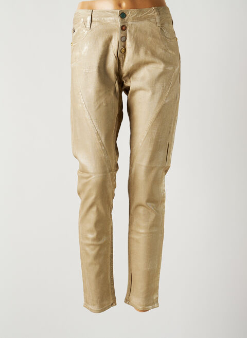Pantalon droit femme Le Temps Des Cerises beige taille : W25 35 FR (FR)