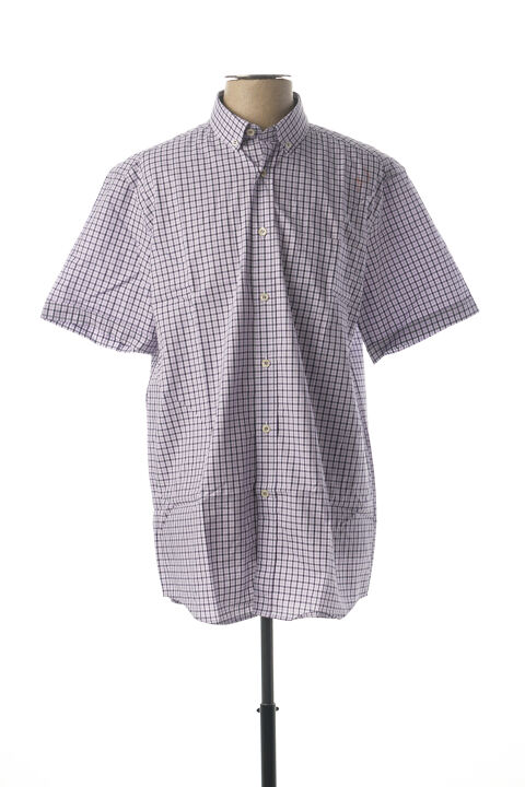 Chemise manches courtes homme Louis Victor violet taille : S 9 FR (FR)