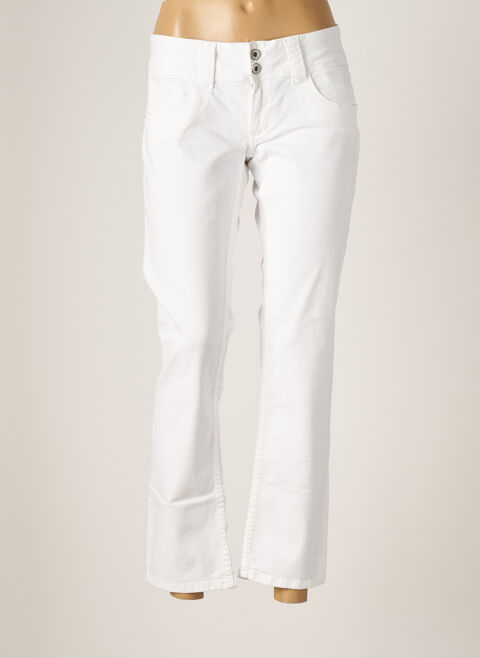 Jeans coupe droite femme Pepe Jeans blanc taille : W33 L30 30 FR (FR)