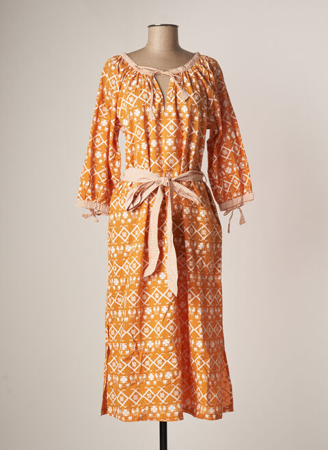 Robe longue femme Chicosoleil orange taille : 36 20 FR (FR)