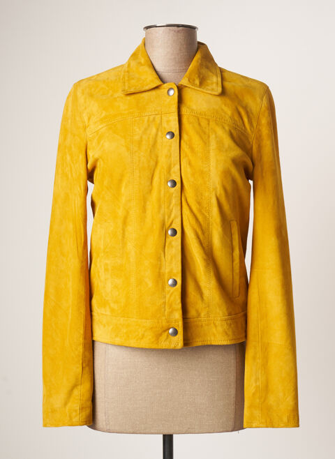 Veste en cuir femme Rose Garden jaune taille : 34 75 FR (FR)