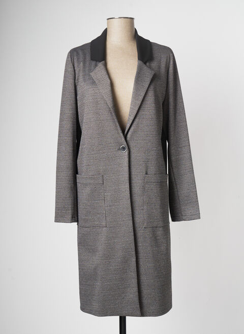 Manteau long femme Couleurs Du Temps gris taille : 40 29 FR (FR)