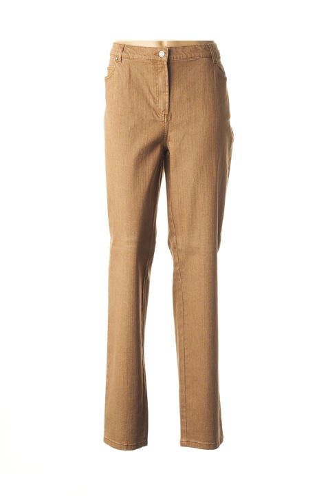 Jeans coupe slim femme K'tendances marron taille : W40 L32 34 FR (FR)