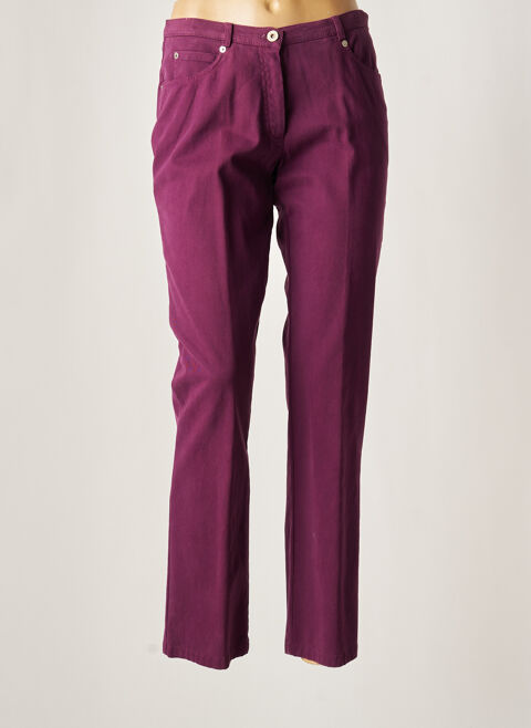 Jeans coupe droite femme Guy Dubouis violet taille : 40 26 FR (FR)