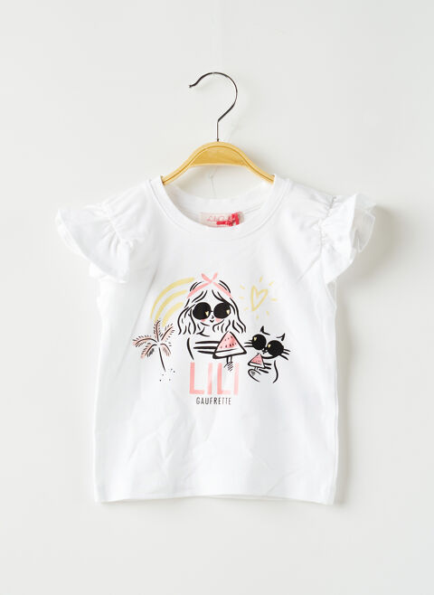 T-shirt fille Lili Gaufrette blanc taille : 3 A 12 FR (FR)