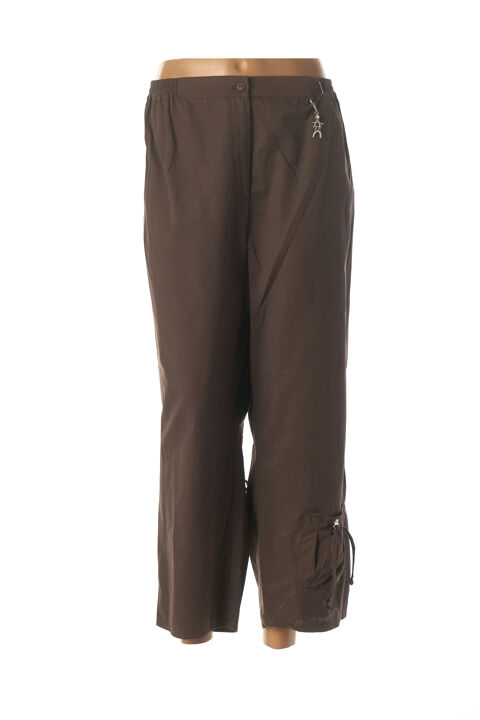 Pantalon droit femme Franck Anna marron taille : 48 16 FR (FR)