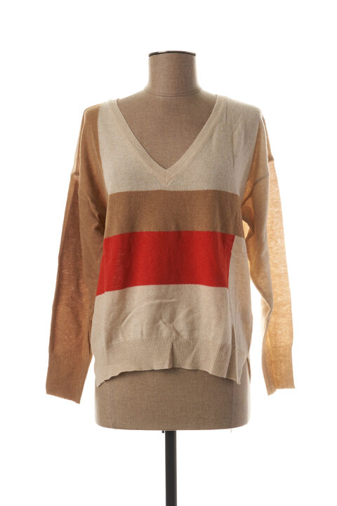 Pull femme La Fee Maraboutee beige taille : 34 12 FR (FR)