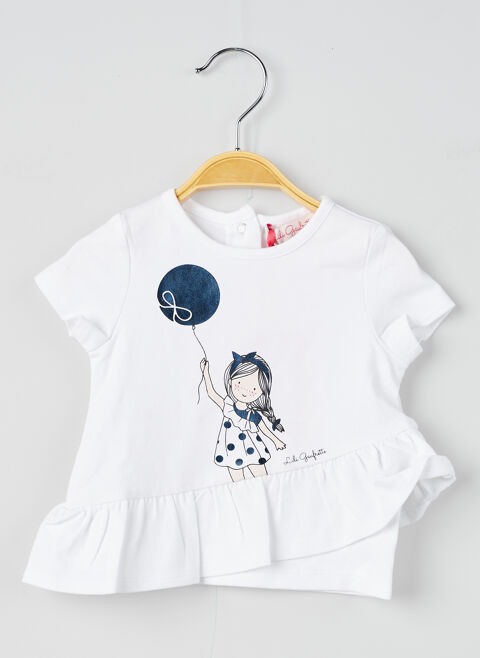 T-shirt fille Lili Gaufrette blanc taille : 6 M 10 FR (FR)
