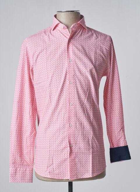 Chemise manches longues homme Rectangle Blanc rose taille : S 44 FR (FR)