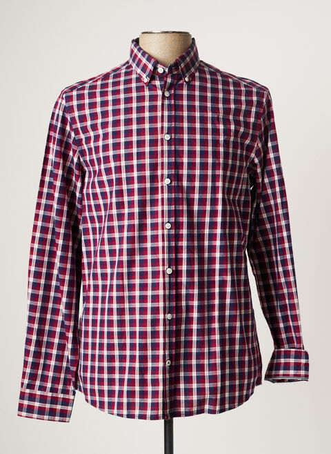 Chemise manches longues homme Cambridge rouge taille : M 14 FR (FR)