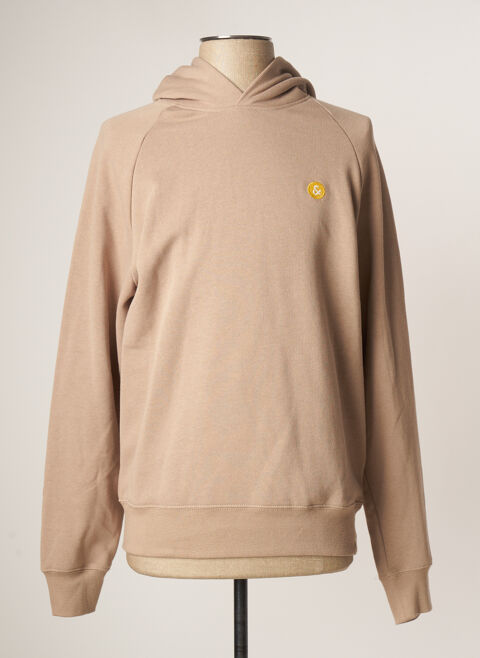 Sweat-shirt  capuche homme Jack & Jones beige taille : XS 14 FR (FR)