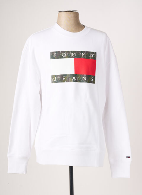 Sweat-shirt homme Tommy Hilfiger blanc taille : M 44 FR (FR)