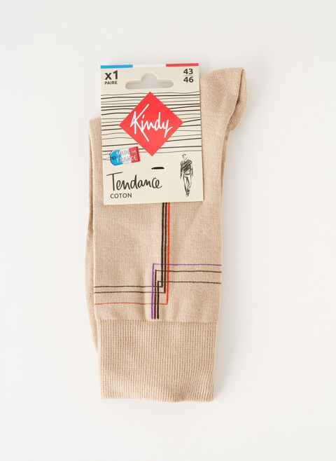Chaussettes homme Kindy beige taille : 45 3 FR (FR)