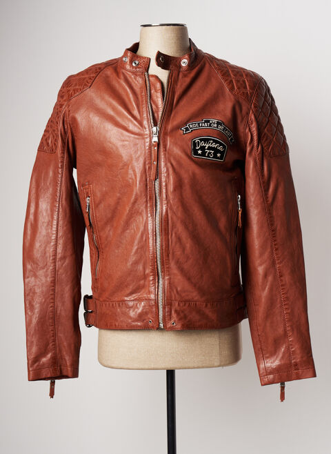 Veste en cuir homme Daytona marron taille : S 99 FR (FR)