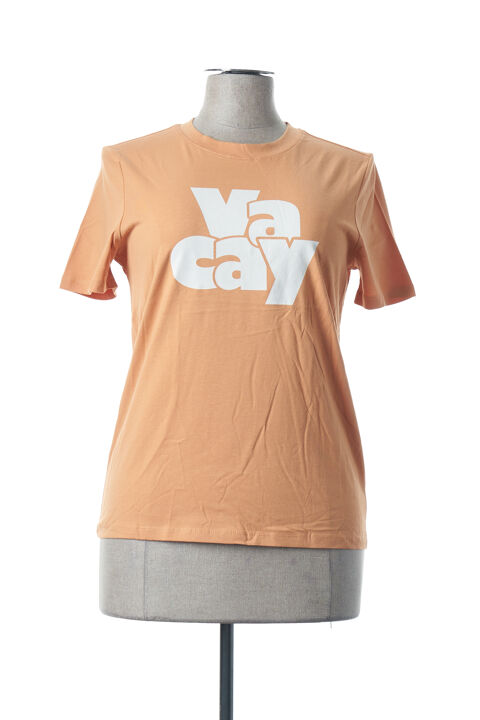 T-shirt femme Pieces orange taille : 38 3 FR (FR)