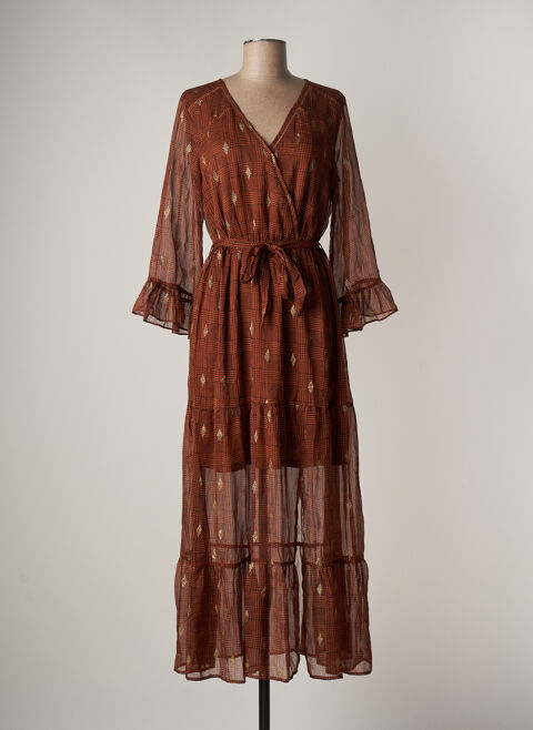 Robe longue femme Grace & Mila marron taille : 36 23 FR (FR)
