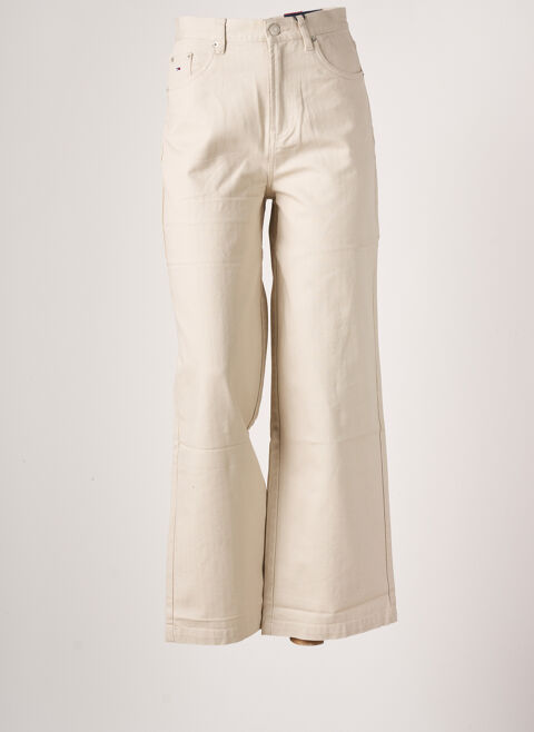 Pantalon large femme Tommy Hilfiger beige taille : W26 L30 59 FR (FR)