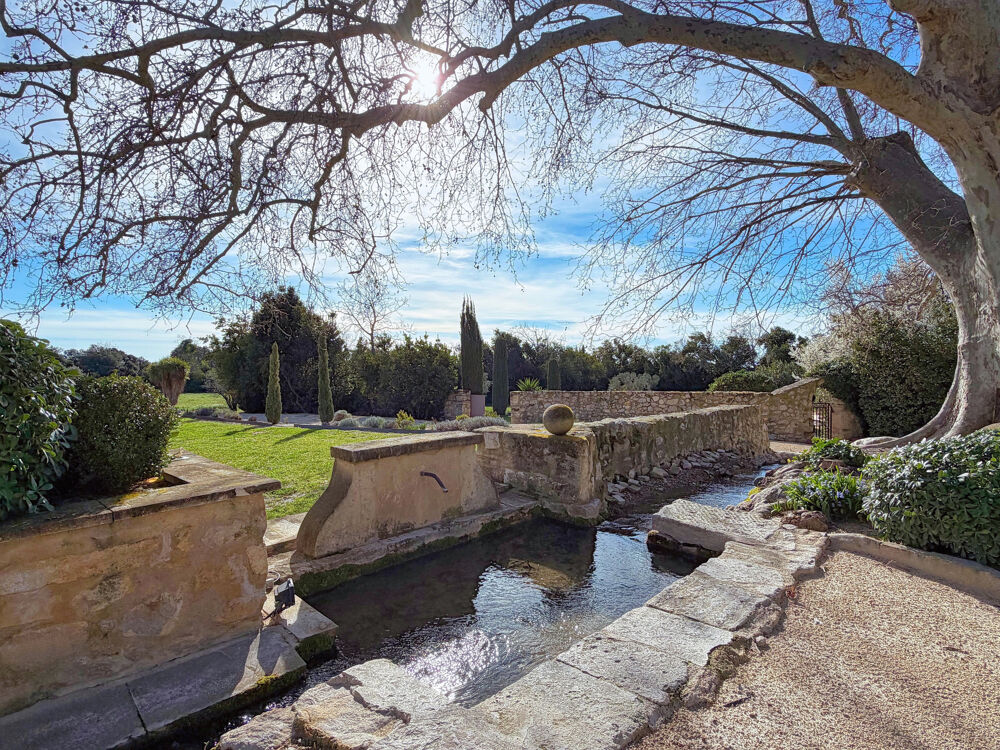 Propriété dexception de 1300m2 au coeur des Alpilles  Domaine de 7,3 ha avec oliveraie