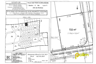  Terrain � vendre 722 m�