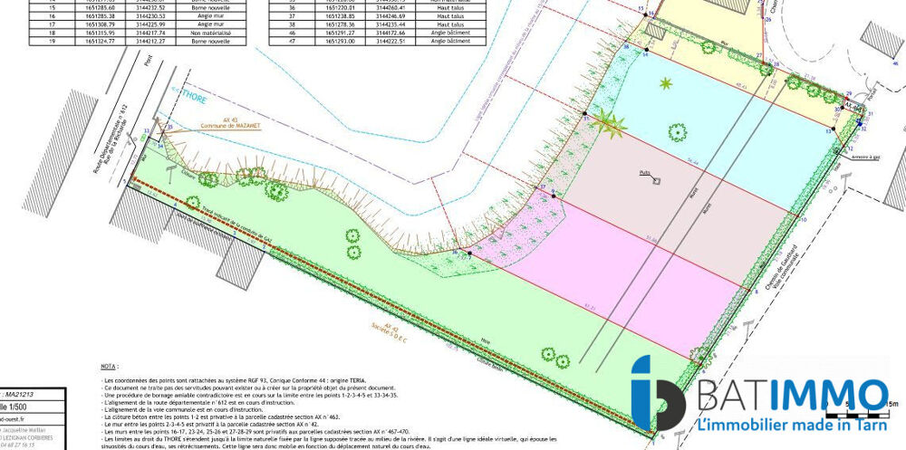 Vente Terrain 4 parcelles de terrains à batir proche centre ville de Mazamet Mazamet