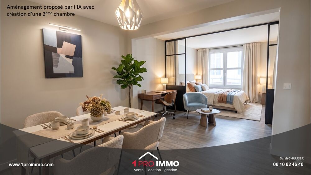 Vente Appartement T2 évolutif de 55 m² - Quartier des Antiquaires Grenoble