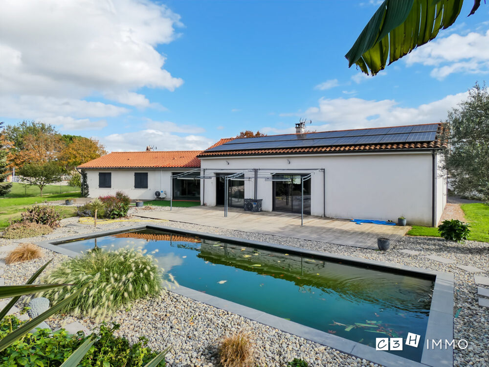 Maison T5 de 168m² + grand garage et piscine sur parcelle de 22